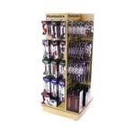 Rotating Floor Display with Four Slatwall Panels