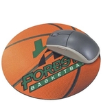 ROUND MOUSEPAD 4CP 8" NATURAL RUBBER