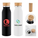 20 oz. Wood Lid Stainless Steel Tumbler