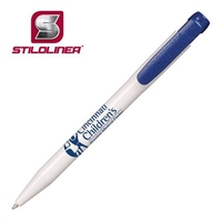 Plastic click-action ballpoint pen that prevents transfer of bacteria up...