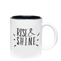 TWO TONE MUG 11 OZ. WHITE/BLACK