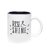TWO TONE MUG 11 OZ. WHITE/BLACK