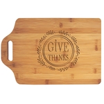 15" x 10.25" Bamboo Cutting Board with Handle