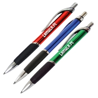 Push action pen designed with a UV coated metallic colored barrel,... from...
