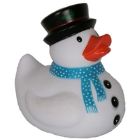 5" Snowman Duck rubber duck are squeaking for joy.... from ASI 37170...