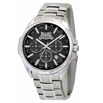 Cadence Men's Black & Silver Watch