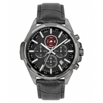 Cadence Men's Gunmetal w/ Leather Watch