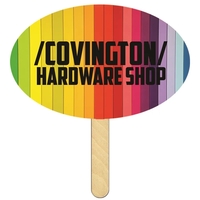 Oval Mini Hand Fan Full Color