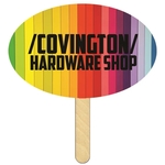 Oval Mini Hand Fan Full Color