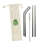 Stainless Steel Straw Set 5pcs