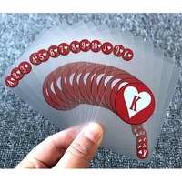 2.5" x 3.5" customizable full-color printed transparent playing cards.......