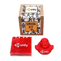 Survival kit with 2 5/8" plastic cube and ball game and... from ASI 63549...