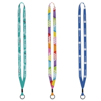 1/2" Dye-Sublimated Lanyard with Metal Crimp & Split Ring