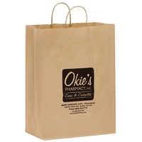 13" x 7" x 17" natural Kraft paper shopping bag with... from ASI 35290...