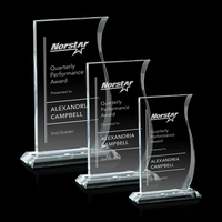 Stunning Starfire rectangle with an elegant bevelled S-curve on its right......