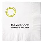 White 3-Ply Beverage Coin Edge Embossed Napkin