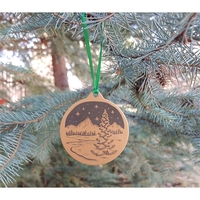 Ornament made of iron measuring 2.75" with an engraved imprint.... from ASI...