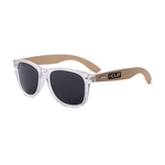 Clear Bamboo 2-tone Retro Promotional Sunglasses