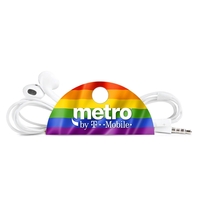Rainbow Pride Taco Tech Cord Organizer with Button