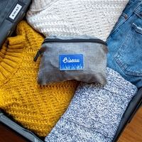 The SmushDuff folds up into a compact, lightweight zippered pouch....