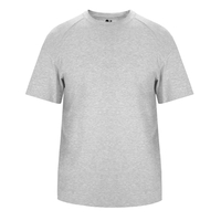 Tech tee with double-needle hem, soft cotton-like feel for comfort, Badger......