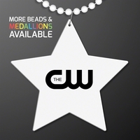 White Medallion for Beaded Necklace (NON Light Up)