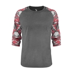 Vintage Camo Tri-Blend Baseball Shirt