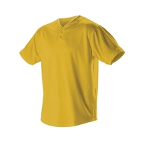 Youth Two Button Mesh Baseball Jersey With Piping