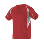 Youth 2 Button Henley Baseball Jersey