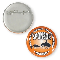 1 3/4" one piece celluloid round button with a metal shell... from ASI 93520...