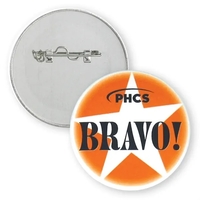 2 1/4" Round Button 1-Piece w/Safety Pin