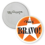 2 1/4" Round Button 1-Piece w/Safety Pin