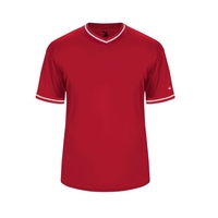 Vintage jersey with double-needle hem, striped braiding on collar and...