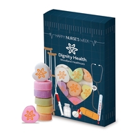 Small window box full of 13 conversation hearts that are printed... from ASI...