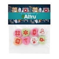 Header bag filled with 8 conversation hearts with up to 8... from ASI 71685...