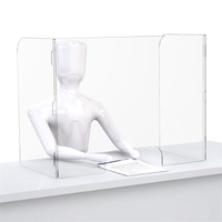 1/4" thick distancing barrier with three panels for doing business while......