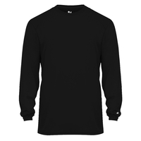 Long sleeve t-shirt with paneled shoulder for maximum movement, double-needle...
