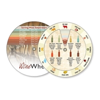 Wine and Food Pairing Wheel Calculator Full Color 4.25"