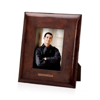 Rich Genuine chocolate leather wraps the frames and photo box to... from ASI...