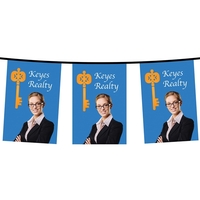 15' PVC Rectangular Pennant String