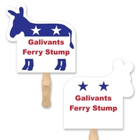 Donkey shaped full color sandwiched style hand fans.... from ASI 93520...