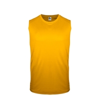 Sleeveless tee with self-fabric collar, double-needle hem.... from ASI 37461...