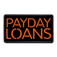 13" x 24" Simulated Neon Sign - Financial