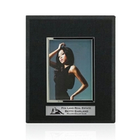 Linen - Black Frame. Wrapped black fabric with silver bezel &... from ASI...
