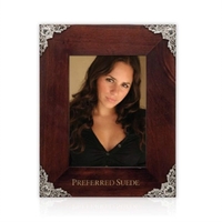 Cast silver metal corner edging makes a statement of elegance mounted... from...