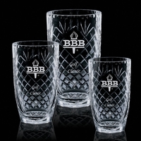 Beautifully cut crystal vase with a decorating panel on front.... from ASI...