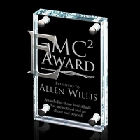 Starfire/aluminum award.... from ASI 84592 St Regis Group / Prestige Glass