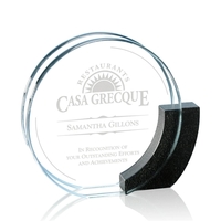 Starfire/Granite/Aluminum award, 6" diameter.... from ASI 84592 St Regis...