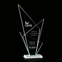Jade glass 12" award.... from ASI 84592 St Regis Group / St Regis