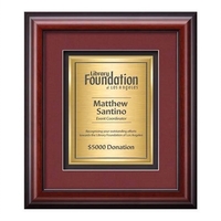 The Mahogany finished wood frame of the San Jose award is... from ASI 84592...